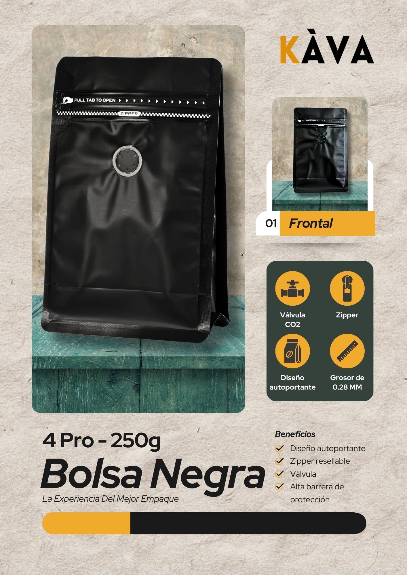 Bolsa Negra de 250g